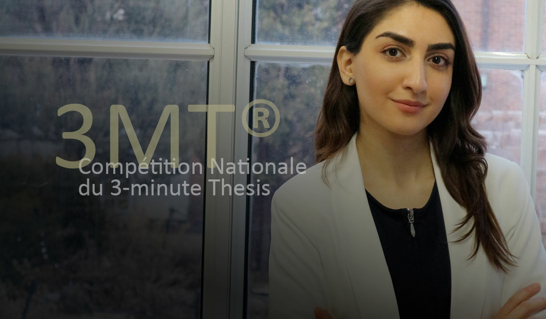 Une étudiante de maîtrise du Département de chimie et de biochimie de l’Université Concordia a gagné le concours national 3MT, qui consiste à résumer une thèse en 3 minutes.